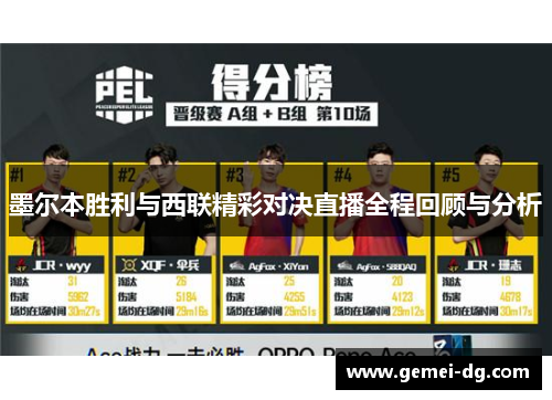 墨尔本胜利与西联精彩对决直播全程回顾与分析