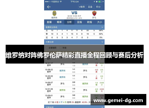 维罗纳对阵佛罗伦萨精彩直播全程回顾与赛后分析